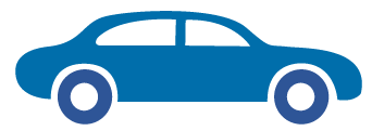 icones voiture bleu